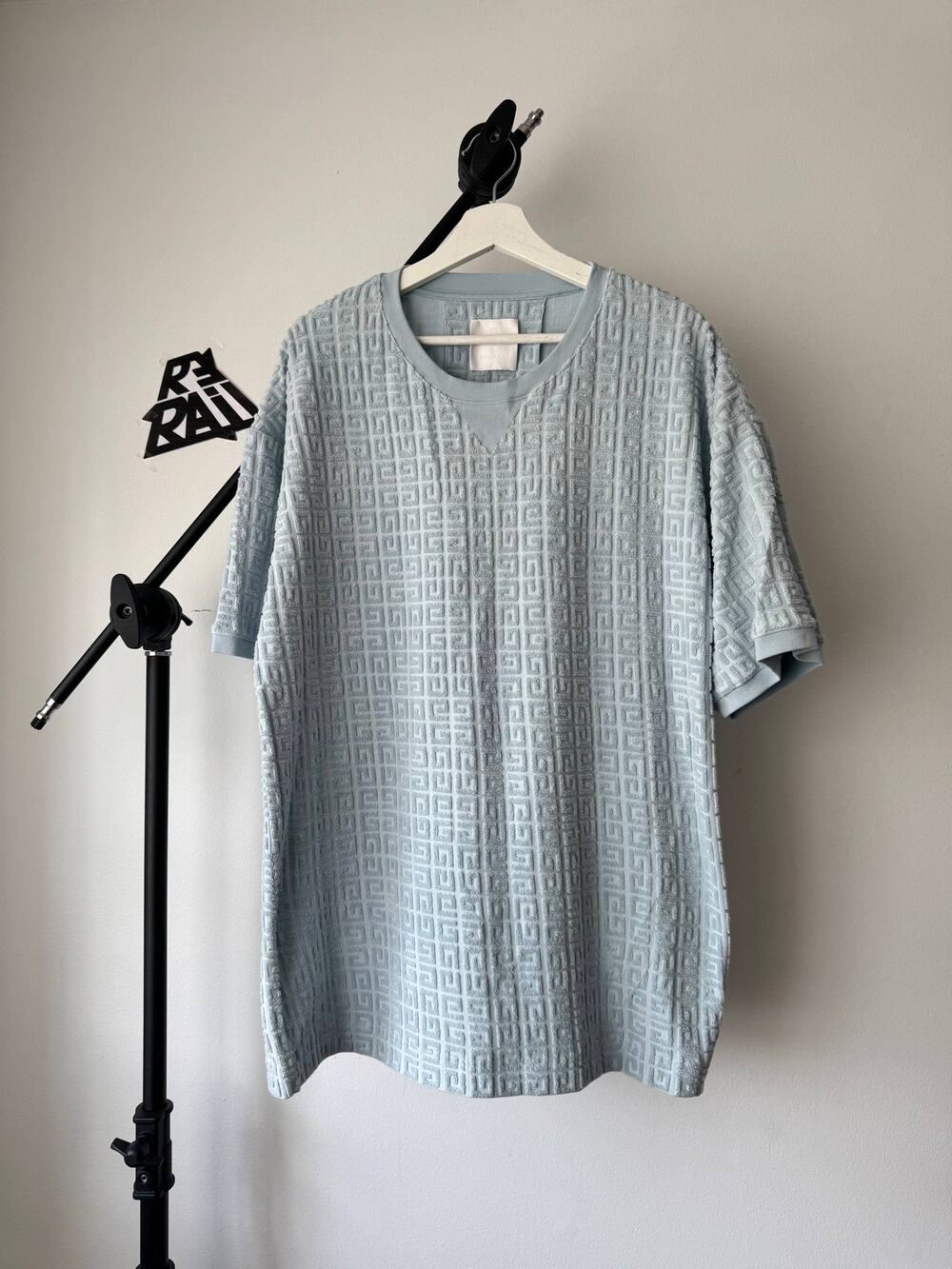 Givenchy 4G Toweling Terry T-Shirt Sky Blue Cotton XL